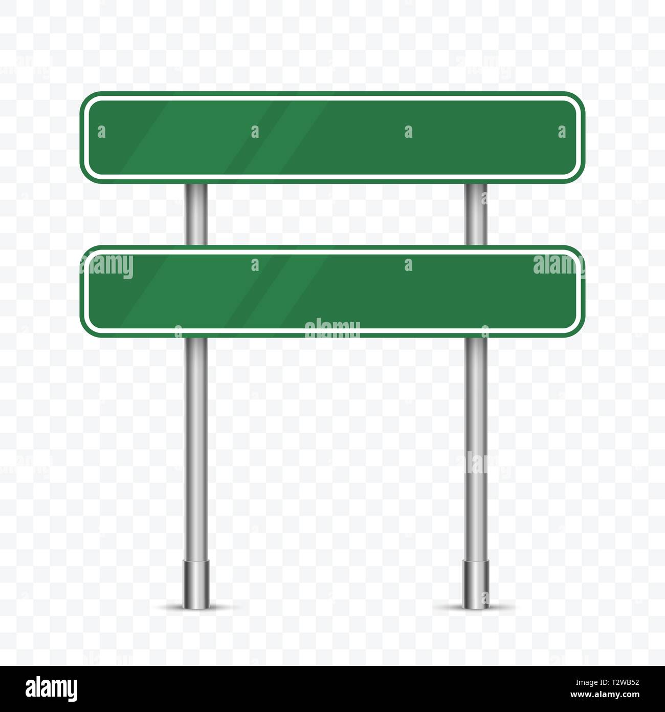 Blank Green Traffic Road Sign On Transparent Stock Vector Image Art Alamy