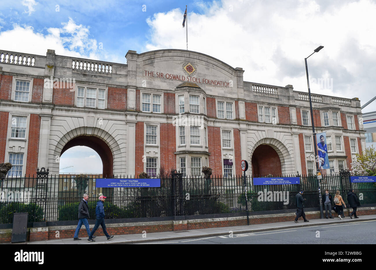 The Oswald Stoll Foundation mansions in Fulham Broadway for vulnerable and disabled ex-Servicemen and women London UK Stock Photo