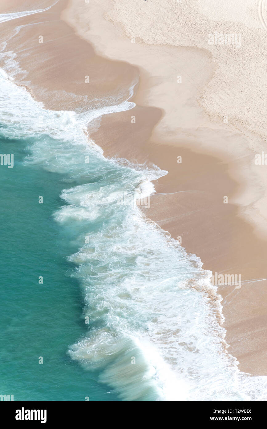 Aerial photograph of a blue water beach, Rio de Janeiro, Brazil Stock Photo