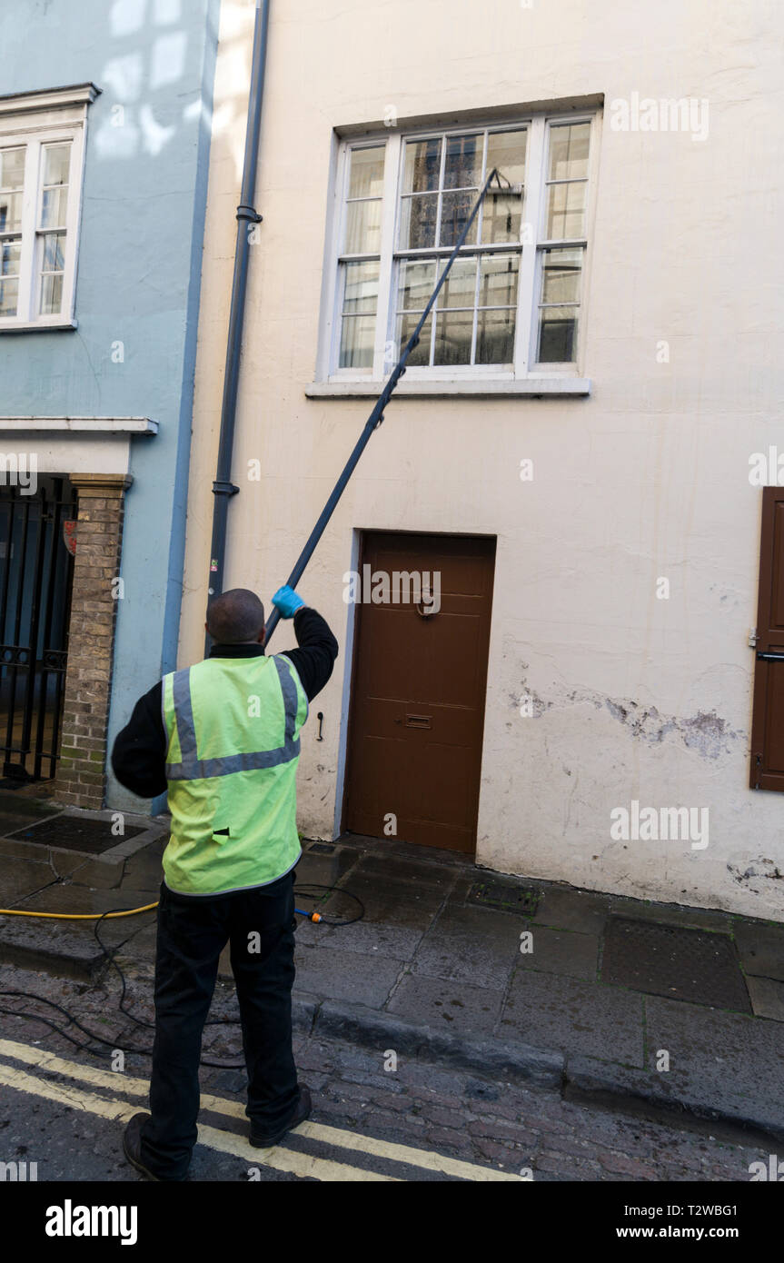 Due to Health & Safety regulations, window cleaners are required to use