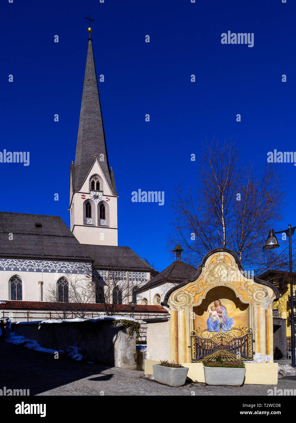 Pfarrkirche Mariä Himmelfahrt in Imst, Tirol, Österreich, Europa parish church of the Assumption of Mary, Imst, Tyrol, Austria, Europe Stock Photo