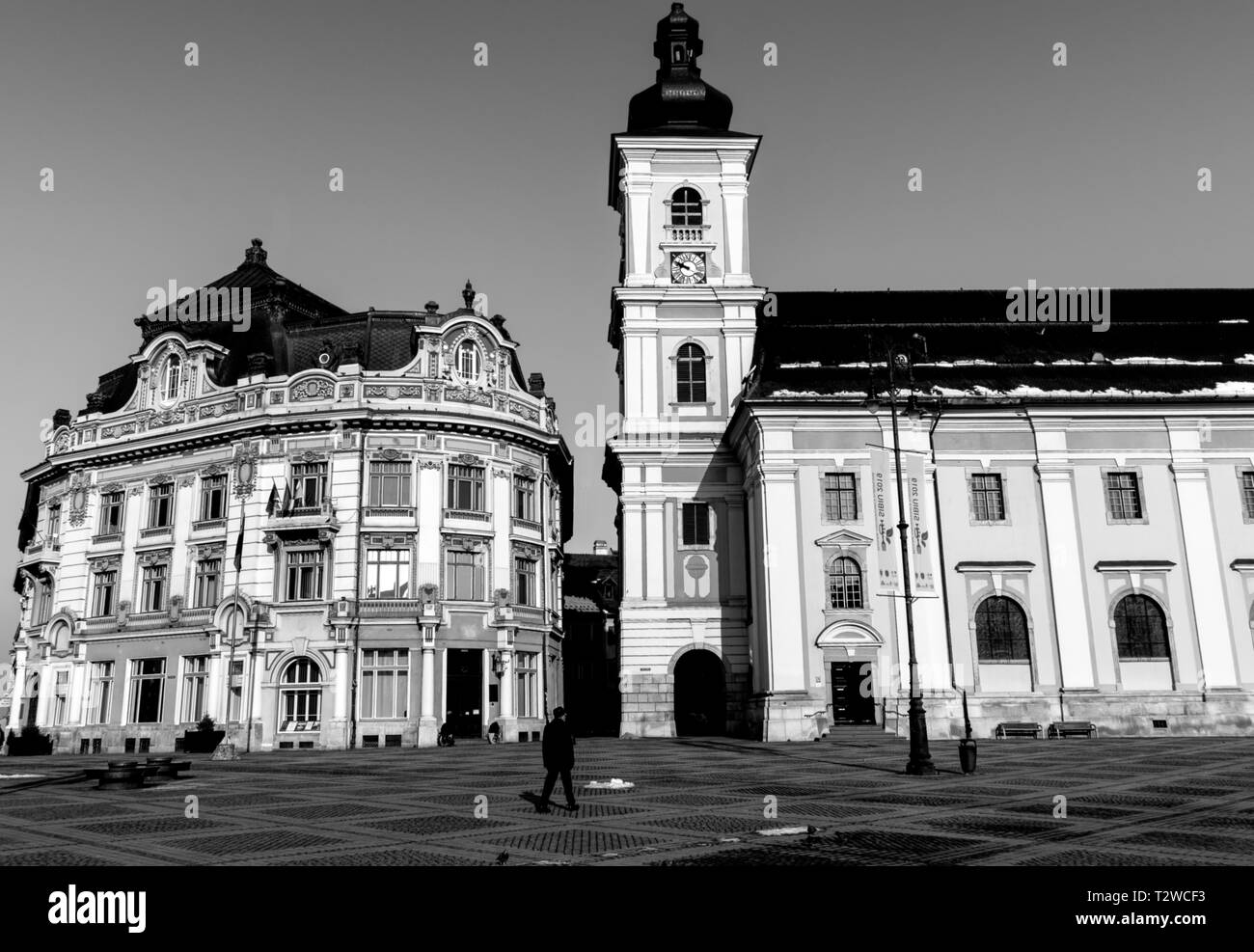 Sibiu Romania Big Square Stock Photo