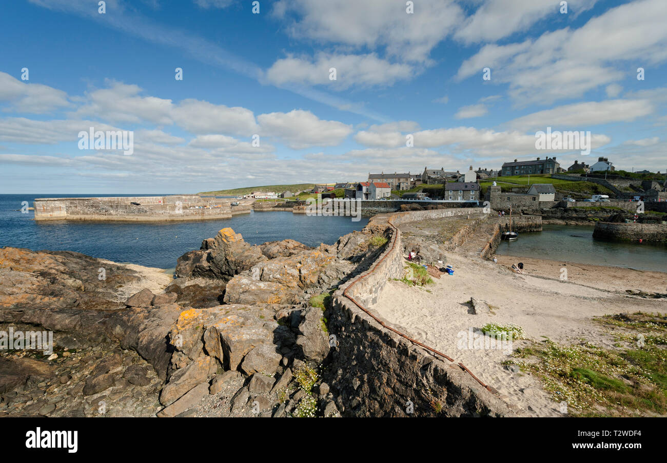 Portsoy Harbour on the Aberdeenshire coast in North East Scotland Stock Photo