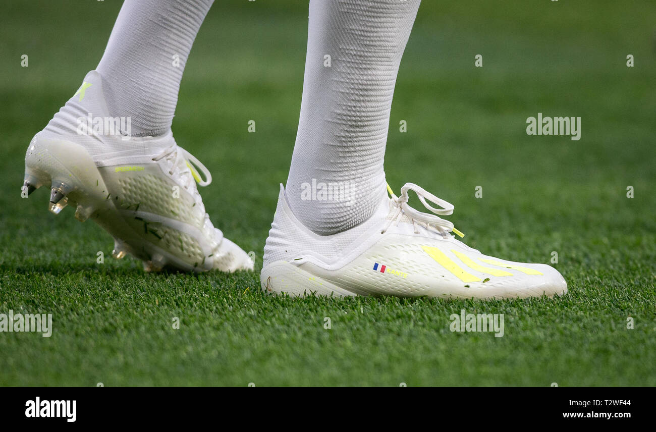The Adidas X football boot of Ngolo KANTE of Chelsea during the Premier  League match between Chelsea and Brighton and Hove Albion at Stamford  Bridge Stock Photo - Alamy