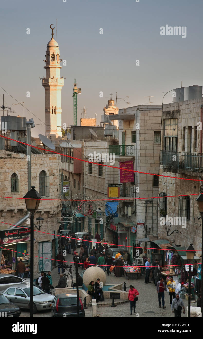 Street in Bethlehem. Palestinian territories. Israel Stock Photo