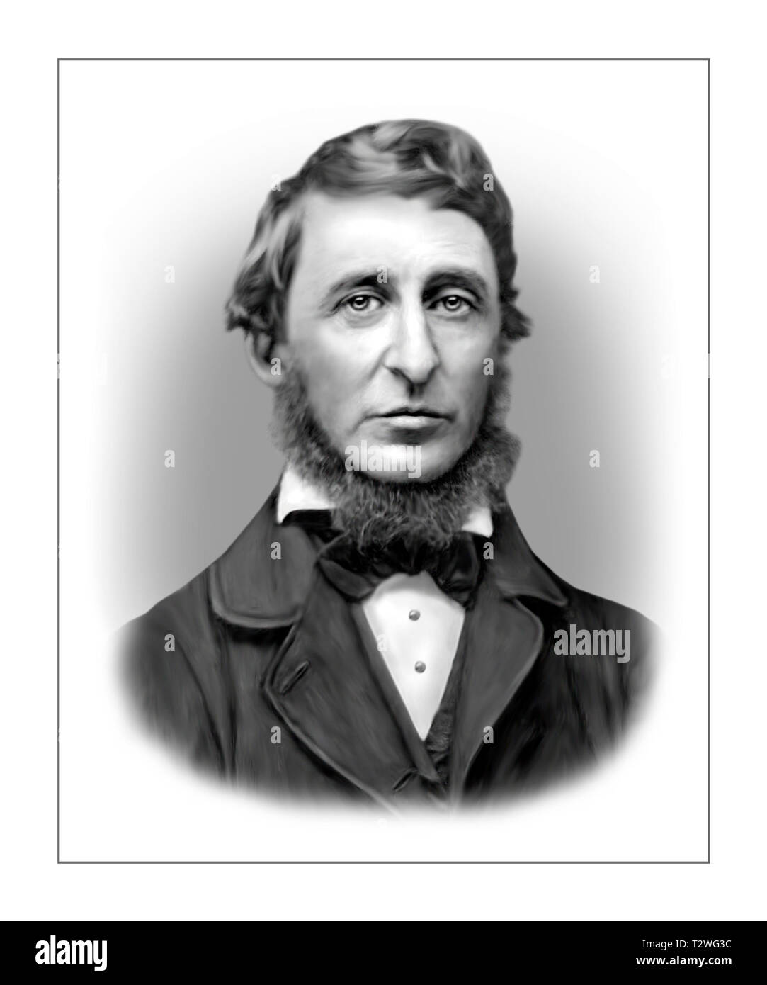 Henry David Thoreau 1817-1862 American Essayist Poet Philosopher Stock Photo