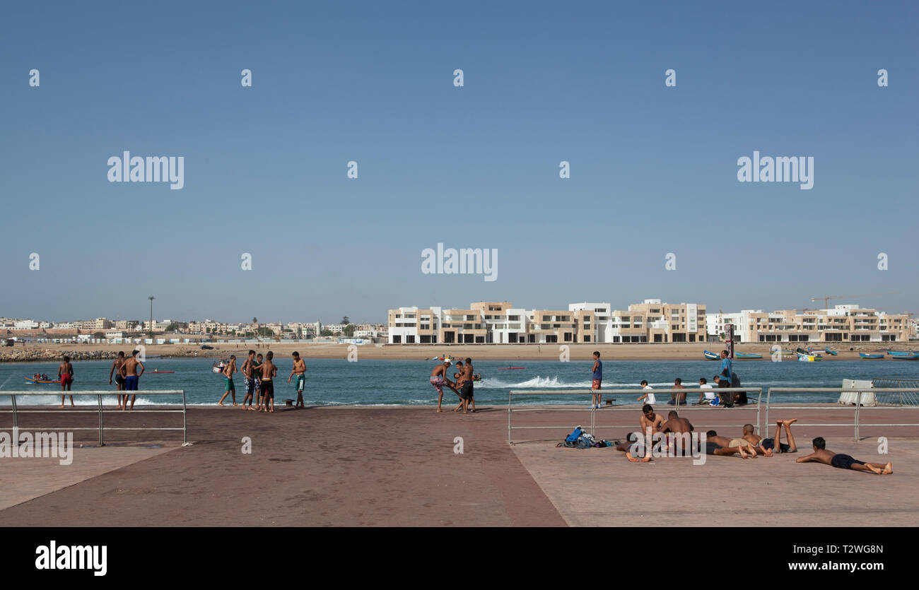Rabat summer day swimming Stock Photo