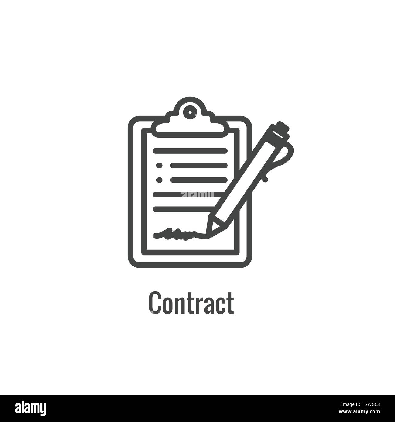 New Business Process Icon w Contract Signing phase Stock Vector