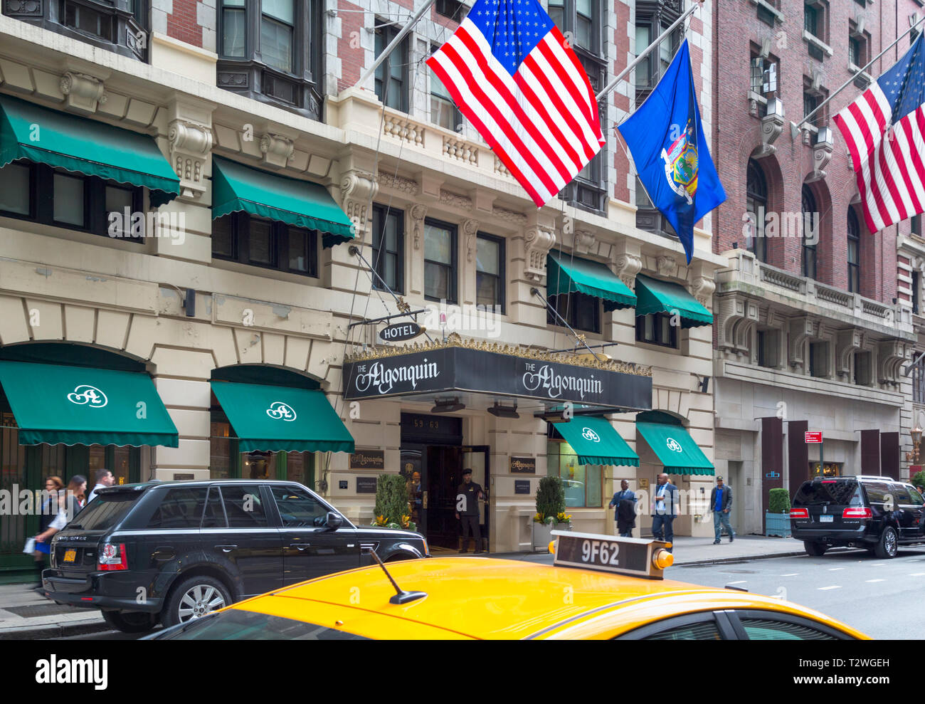 The Algonquin hotel, New York City, New York State, USA.  The hotel, which is designated a New York City Historic Landmark, was opened in 1902.  It is Stock Photo