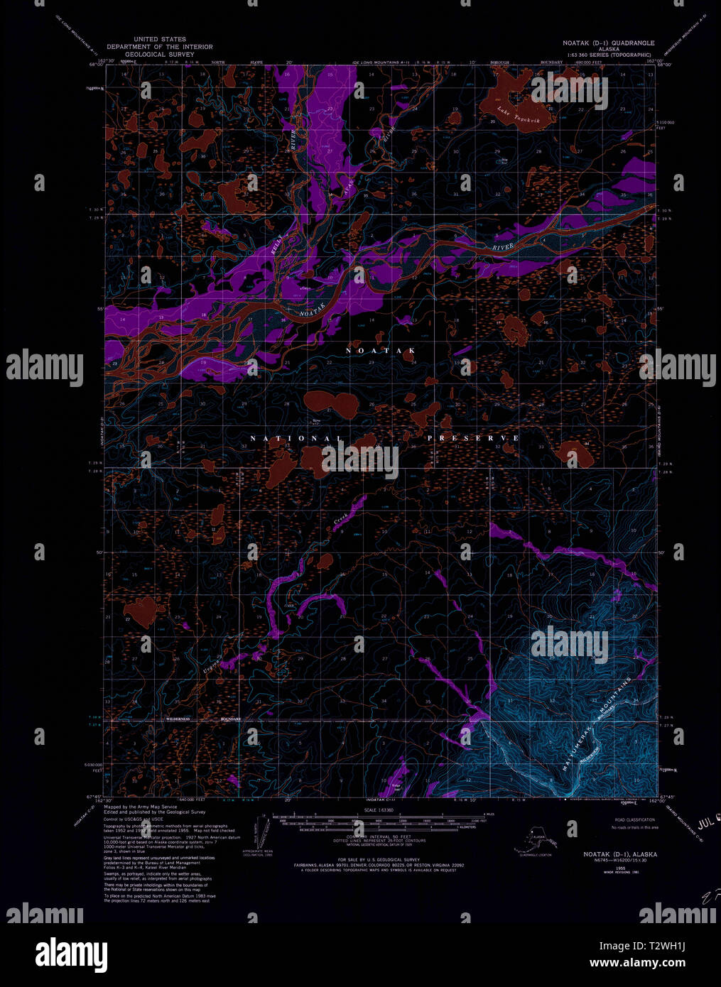 Map of noatak hires stock photography and images Alamy