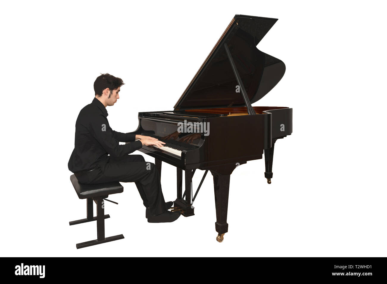 Giuseppe Verdi State Conservatory of Music Davide Cava plays the piano Stock Photo