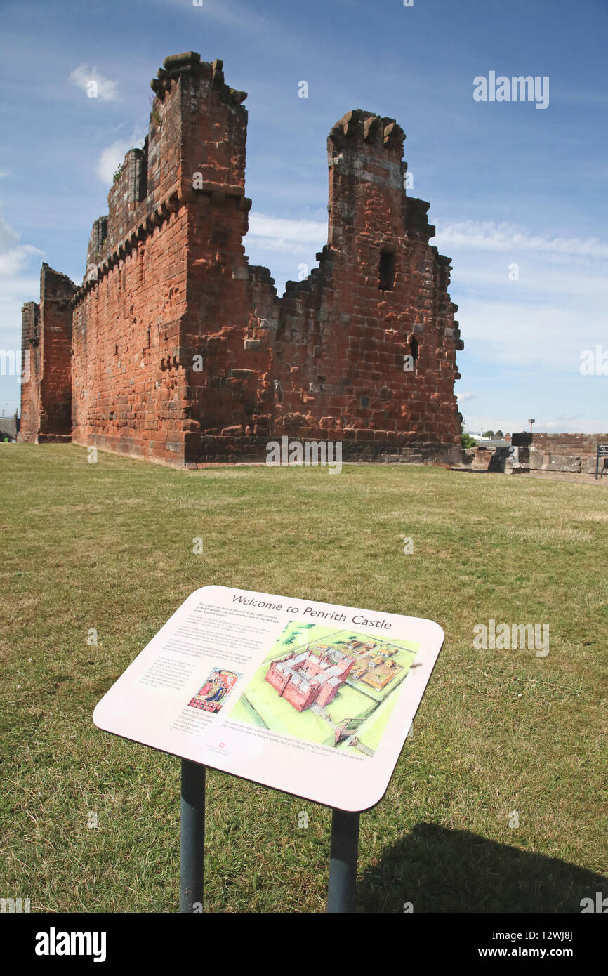 Ruins of Penrith Castle, Penrith, Cumbria, England Stock Photo Alamy