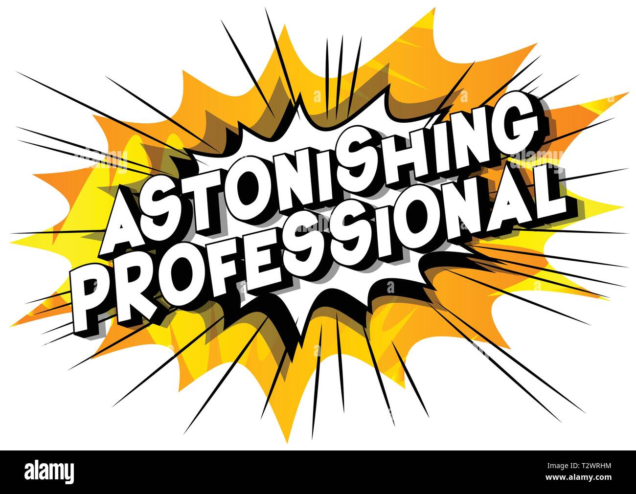 Astonishing Professional - Vector illustrated comic book style phrase on abstract background. Stock Vector