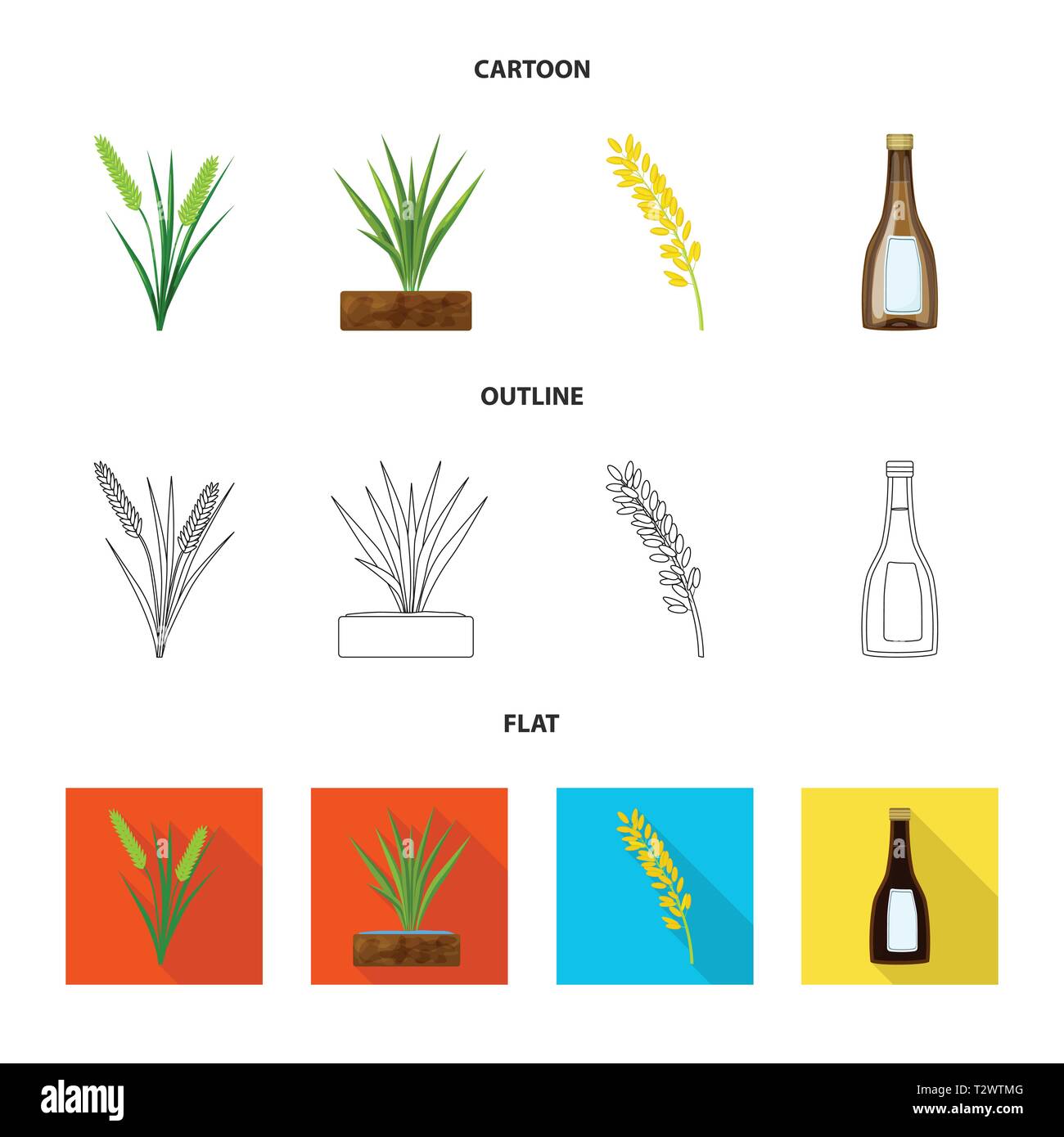 Rice Panicle Stock Vector Images - Alamy