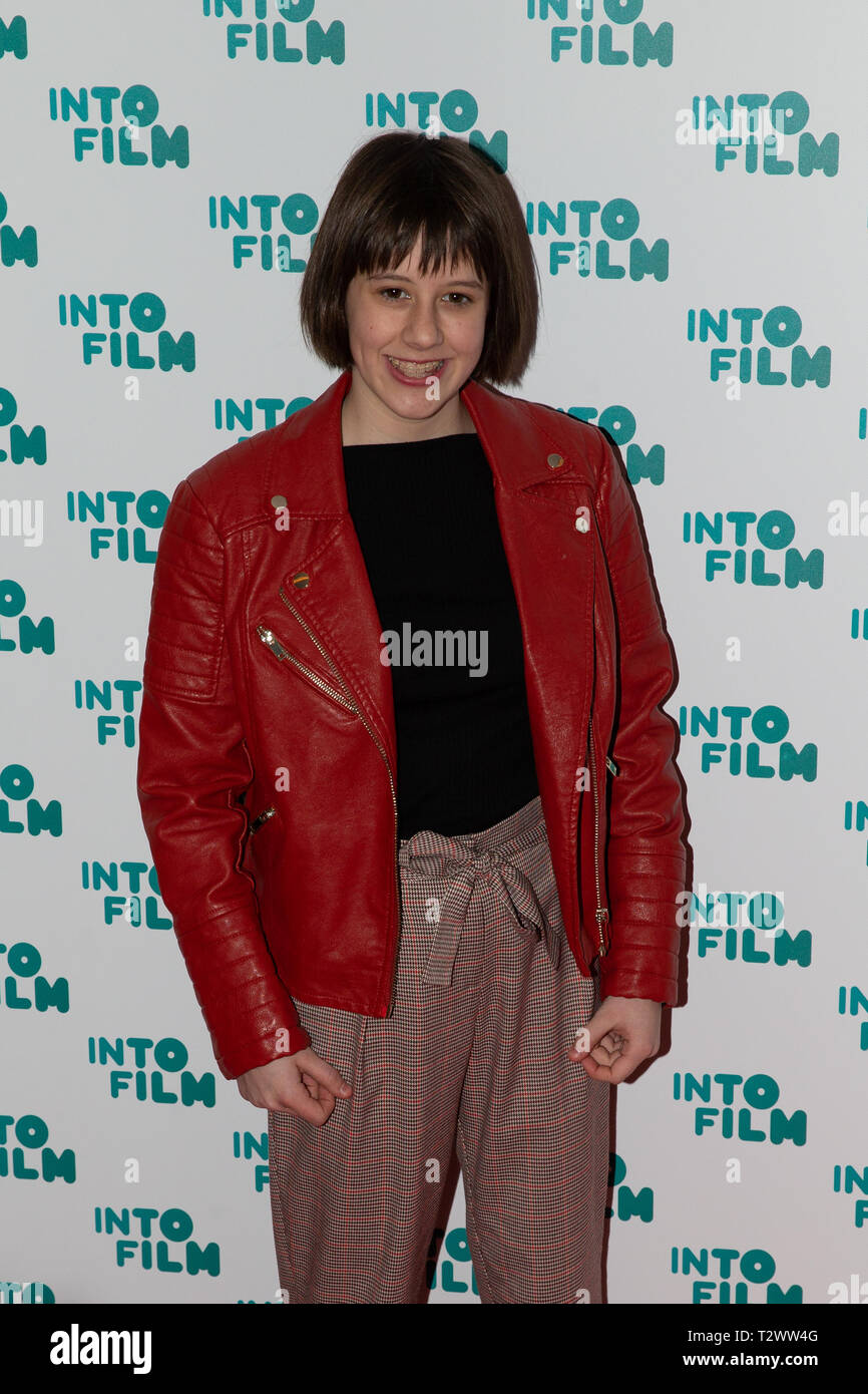 Celebrities attend the Into Film Awards at Oden Luxe in Leicester  Featuring: Ruby Barnhill Where: London, United Kingdom When: 04 Mar 2019 Credit: Luke Hannaford/WENN Stock Photo