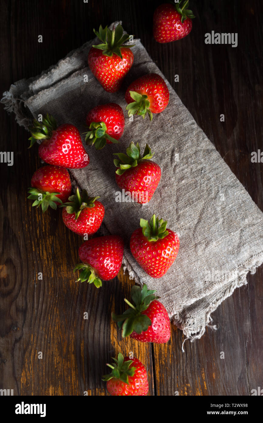 fresh strawberries still life Stock Photo - Alamy