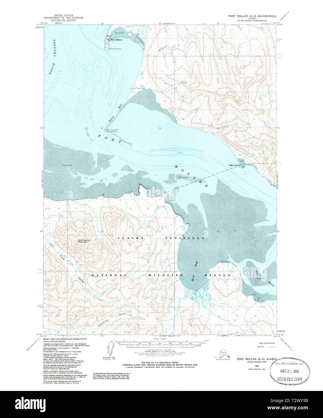 Port Moller Alaska Map Usgs Topo Map Alaska Ak Port Moller D-2 358541 1963 63360 Restoration Stock  Photo - Alamy