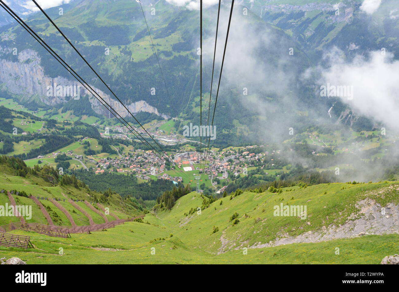 Gondola lift aerial view hi-res stock photography and images - Alamy