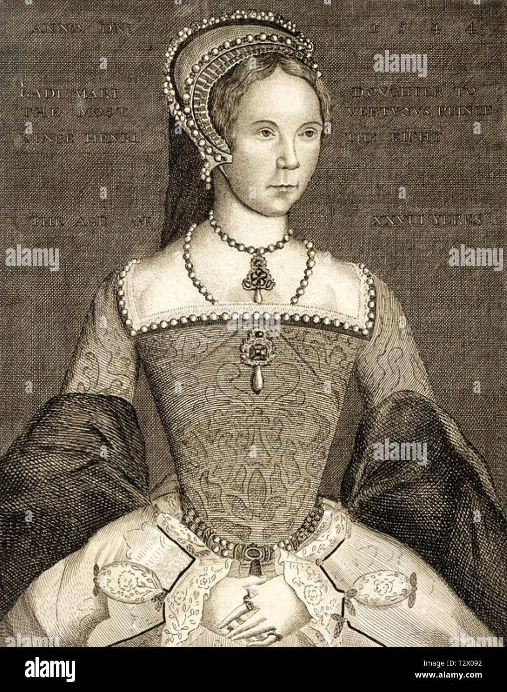 MARY 1st OF ENGLAND (1516-1558) about 1550 Stock Photo