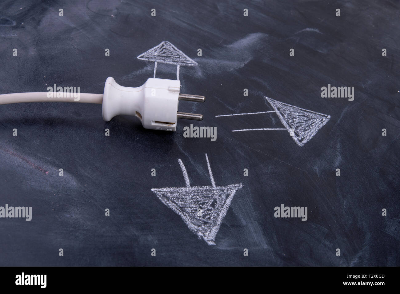 In which direction is the electricity price developing? Stock Photo