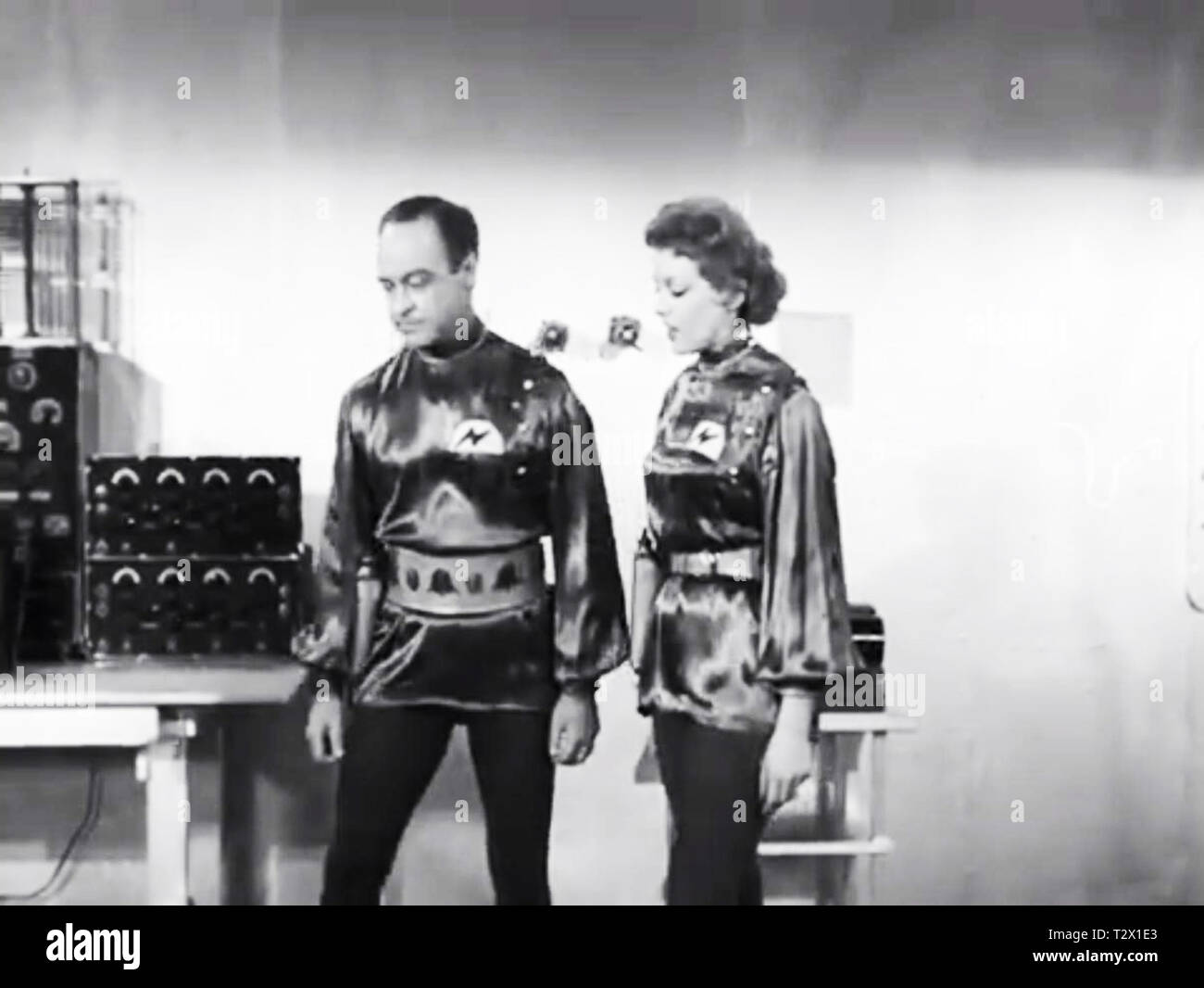 Screenshot of the Aliens from Plan 9 From outer Space Stock Photo
