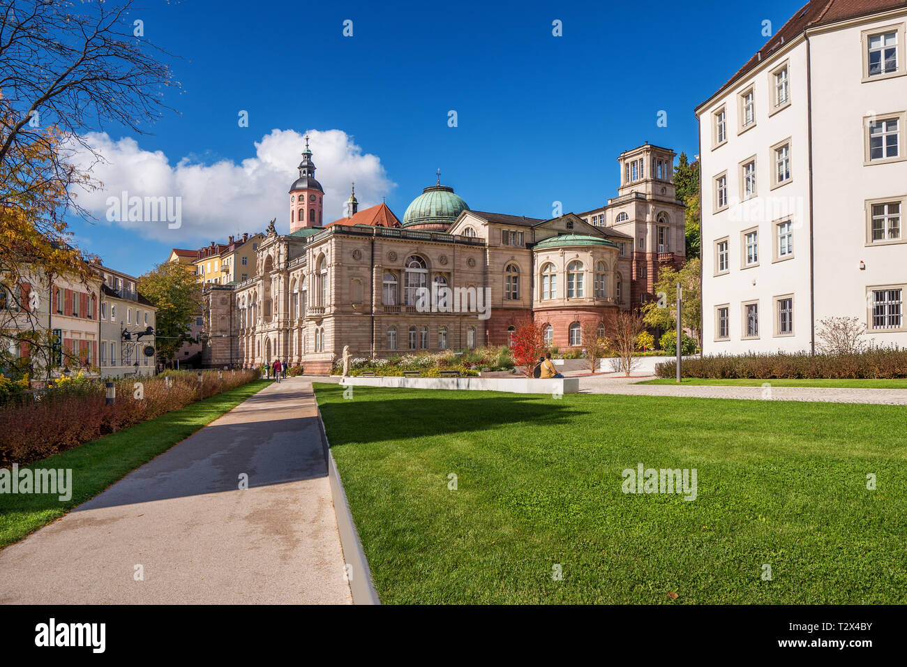 Spa Park and Friedrichsbad Spa in Baden-Baden, Germany Stock Photo