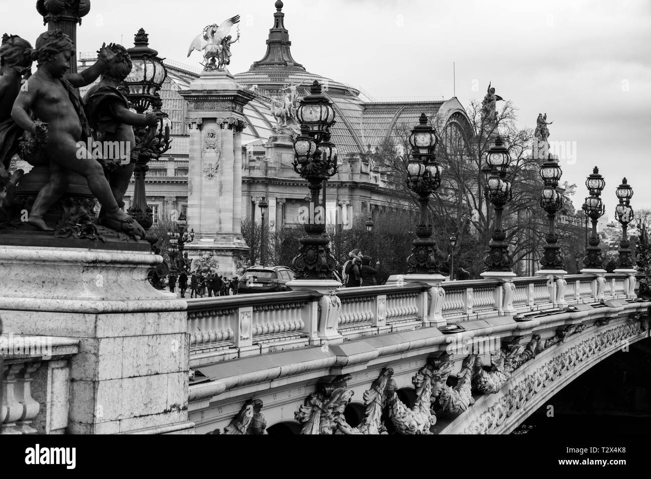 Pont Alexandre III (1896-1900) in the Seine river, Paris. France Stock  Photo - Alamy