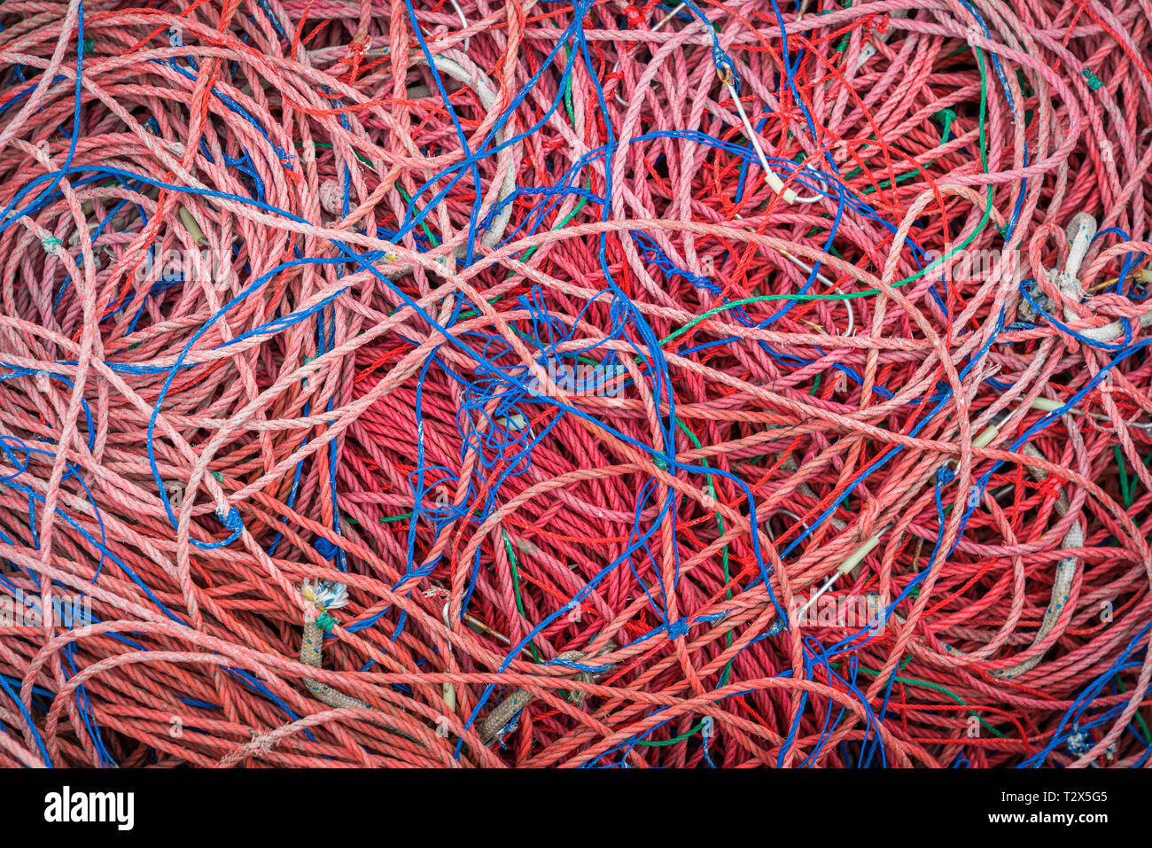 Ropes used for fishing. Stock Photo