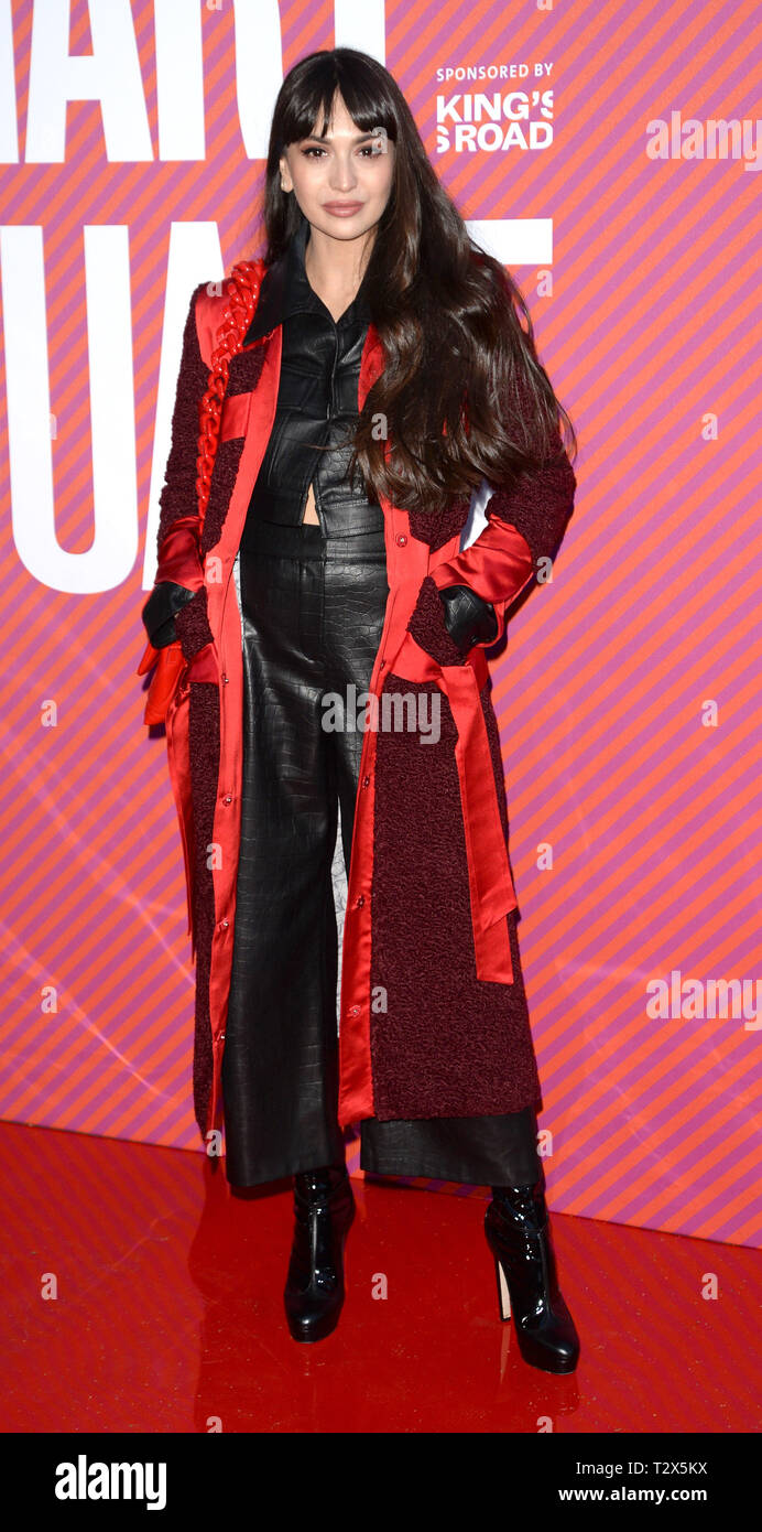 Photo Must Be Credited ©Alpha Press 078237 03/04/2019 Zara Martin at the  Mary Quant Exhibition VIP Preview held at the V&A Museum in London Stock  Photo - Alamy