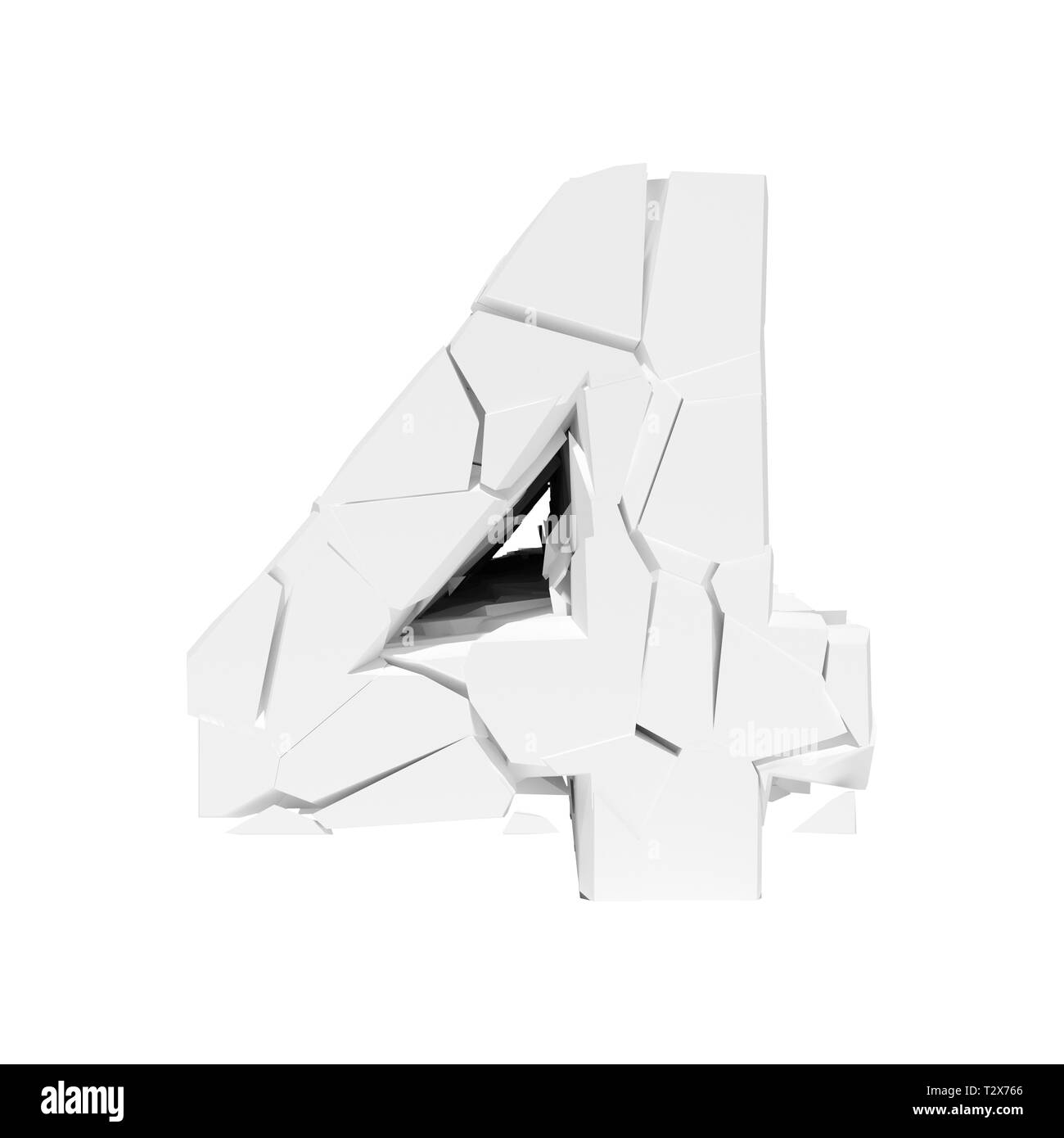 Number 4 graphic letter Black and White Stock Photos Images Alamy