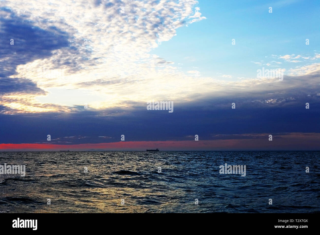 Visit Australia.  Views and landscape scenics of Australia.   Sunset on Port Phillip Bay. Victoria Stock Photo