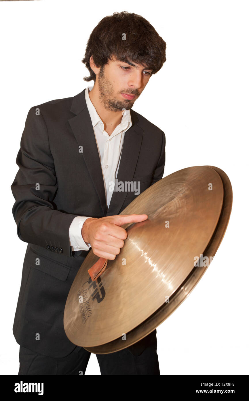 play music cymbals Stock Photo Alamy