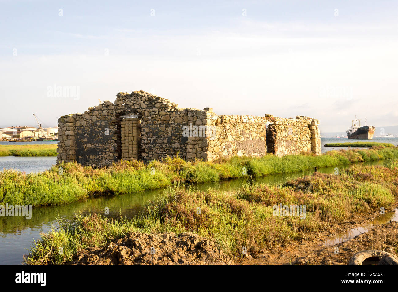 Old Abandoned Ships in Augusta - Sicily, Italy Stock Photo - Alamy