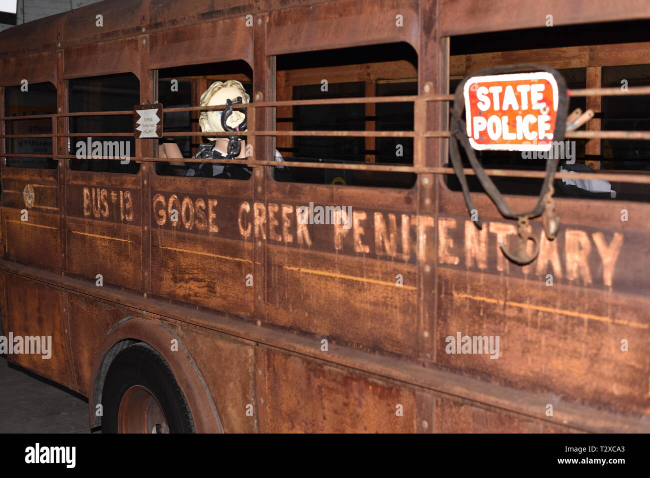 Penitentiary Bus Stock Photo