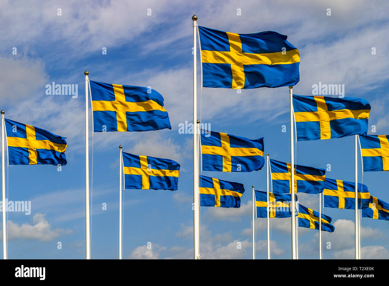 Wavy swedish flag hi-res stock photography and images - Alamy