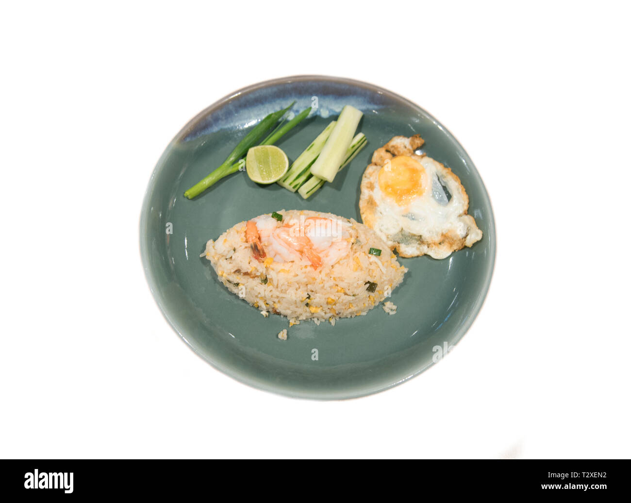fried rice with shrimp Stock Photo