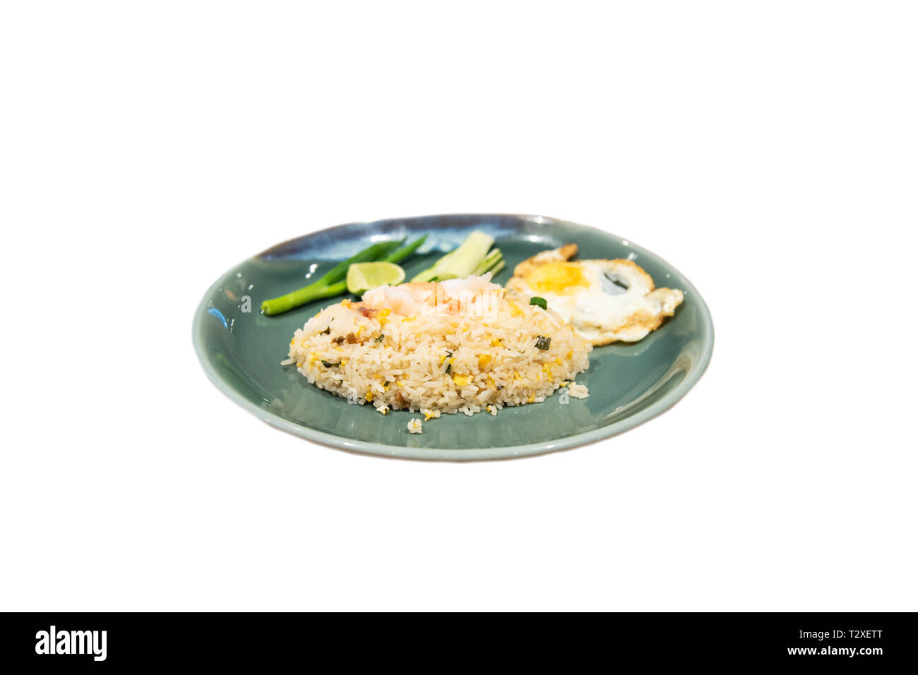 fried rice with shrimp Stock Photo