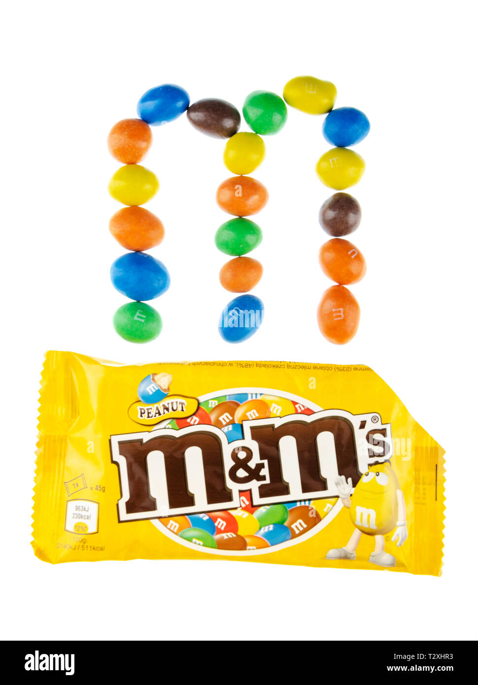 Packets of fun size packet of peanut M&M's Stock Photo - Alamy