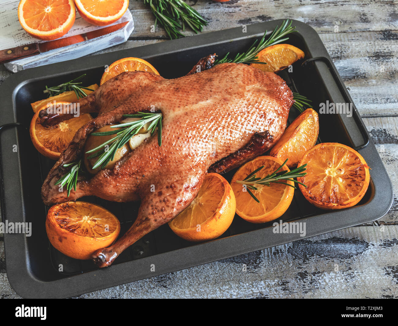 duck stuffed with orange