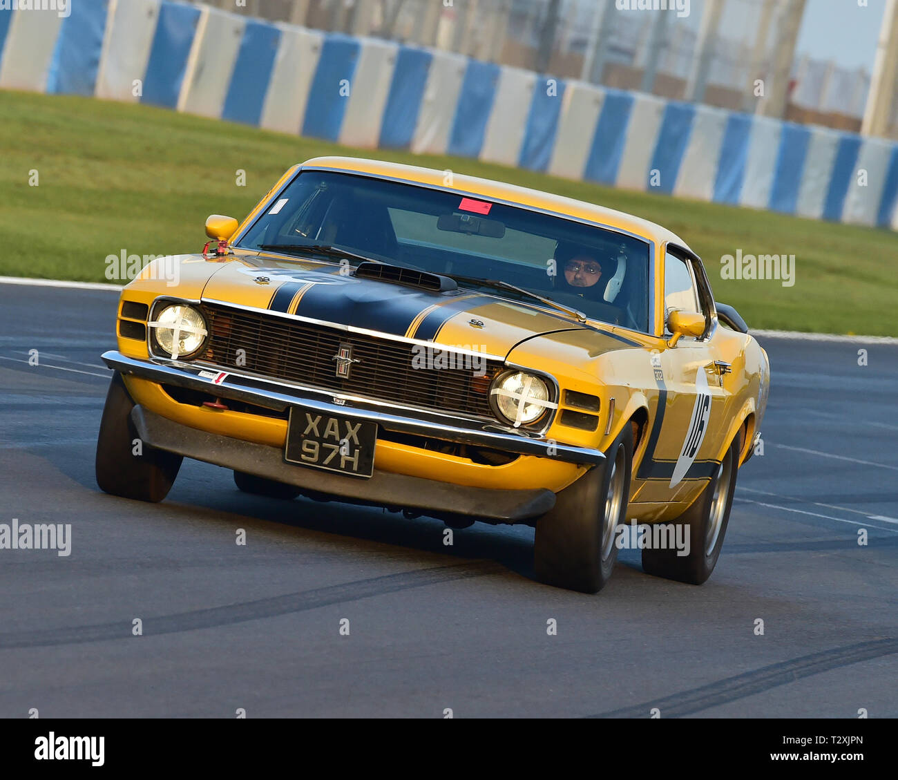 Martin Edridge, Ford Mustang, Historic Road Sports Championship, HSCC, Season Opener, Saturday, 30th March 2019, Donington Park, circuit racing, CJM P Stock Photo