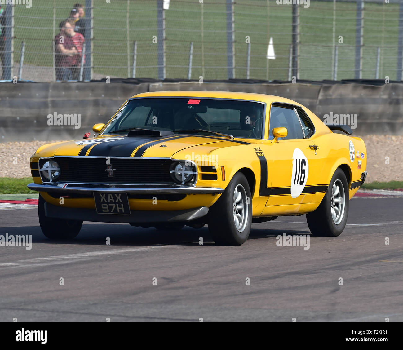 Martin Edridge, Ford Mustang, Historic Road Sports Championship, HSCC, Season Opener, Saturday, 30th March 2019, Donington Park, circuit racing, CJM P Stock Photo