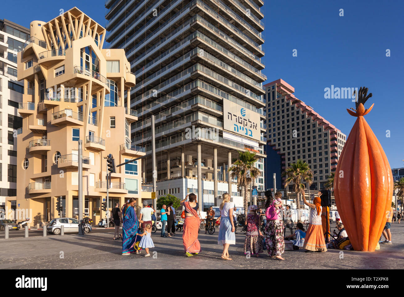 Tel Aviv seafront, Israel Stock Photo