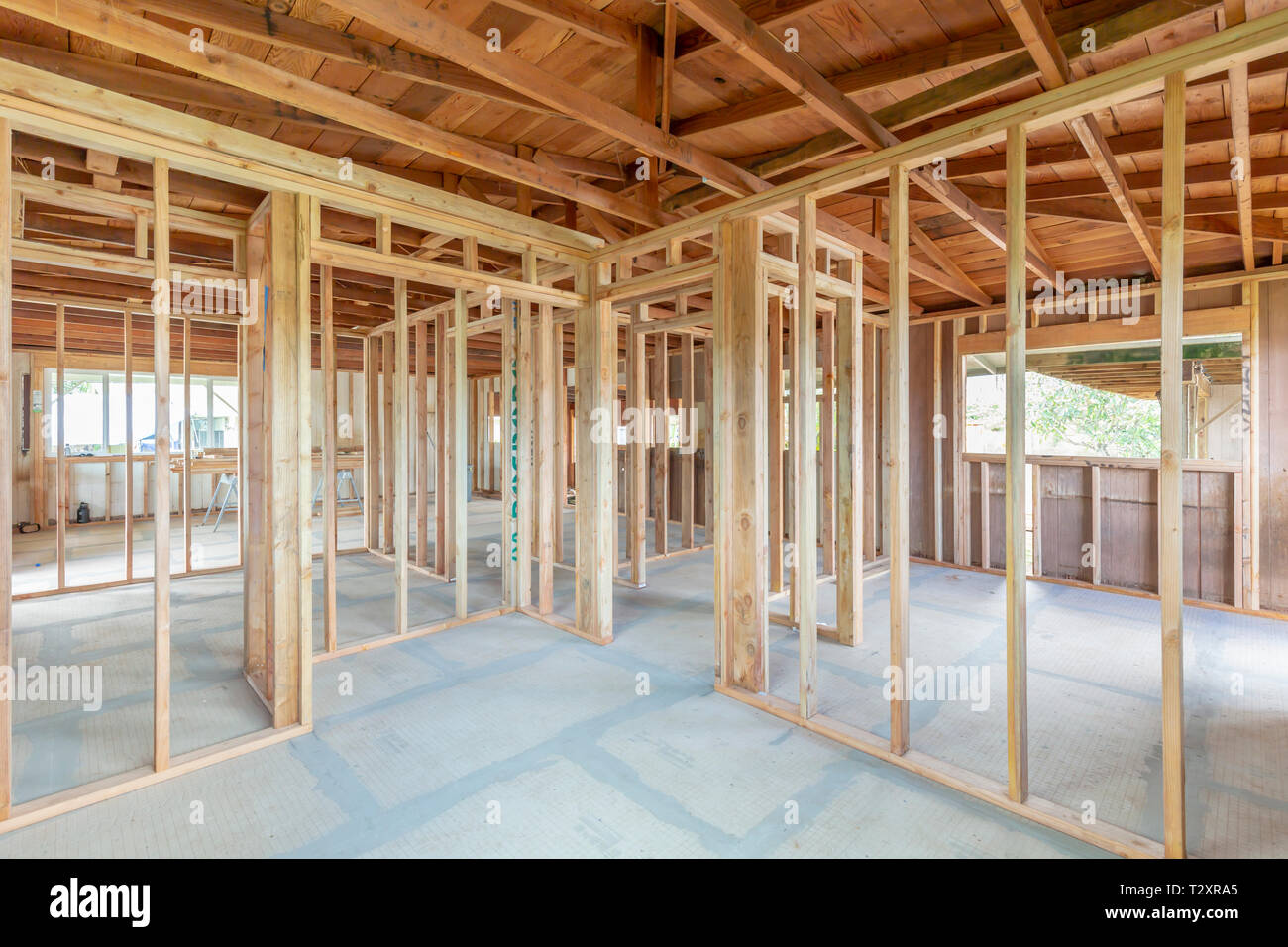 Home Interior Remodel Process Framing And Construction