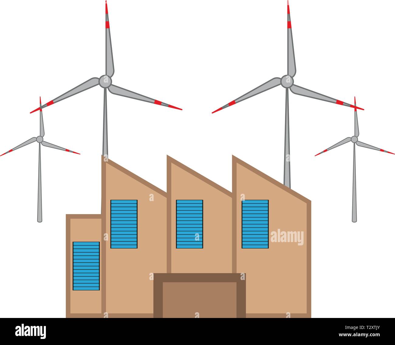 Wind power plant image. Vector illustration design Stock Vector Image ...