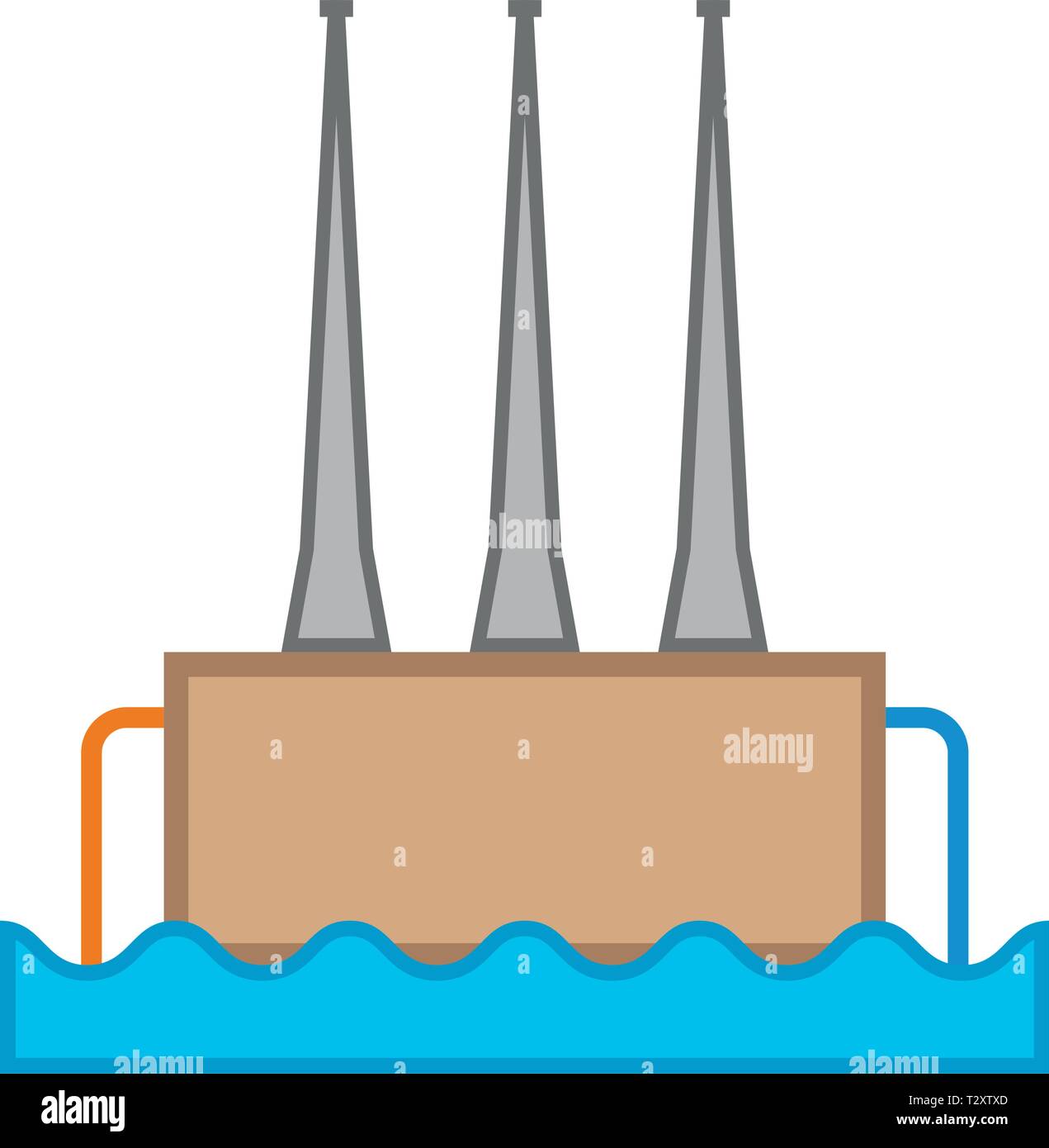 Hydroelectric station reservoir Stock Vector Images - Alamy