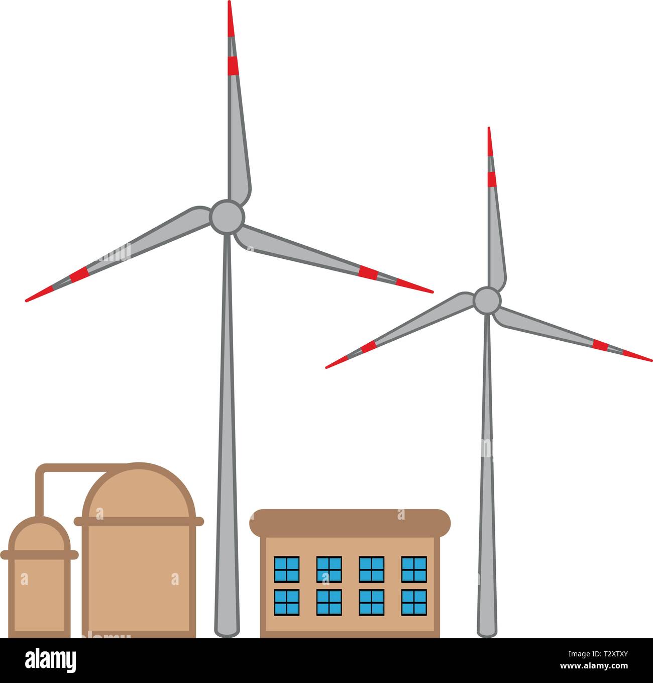 Wind power plant image. Vector illustration design Stock Vector Image ...