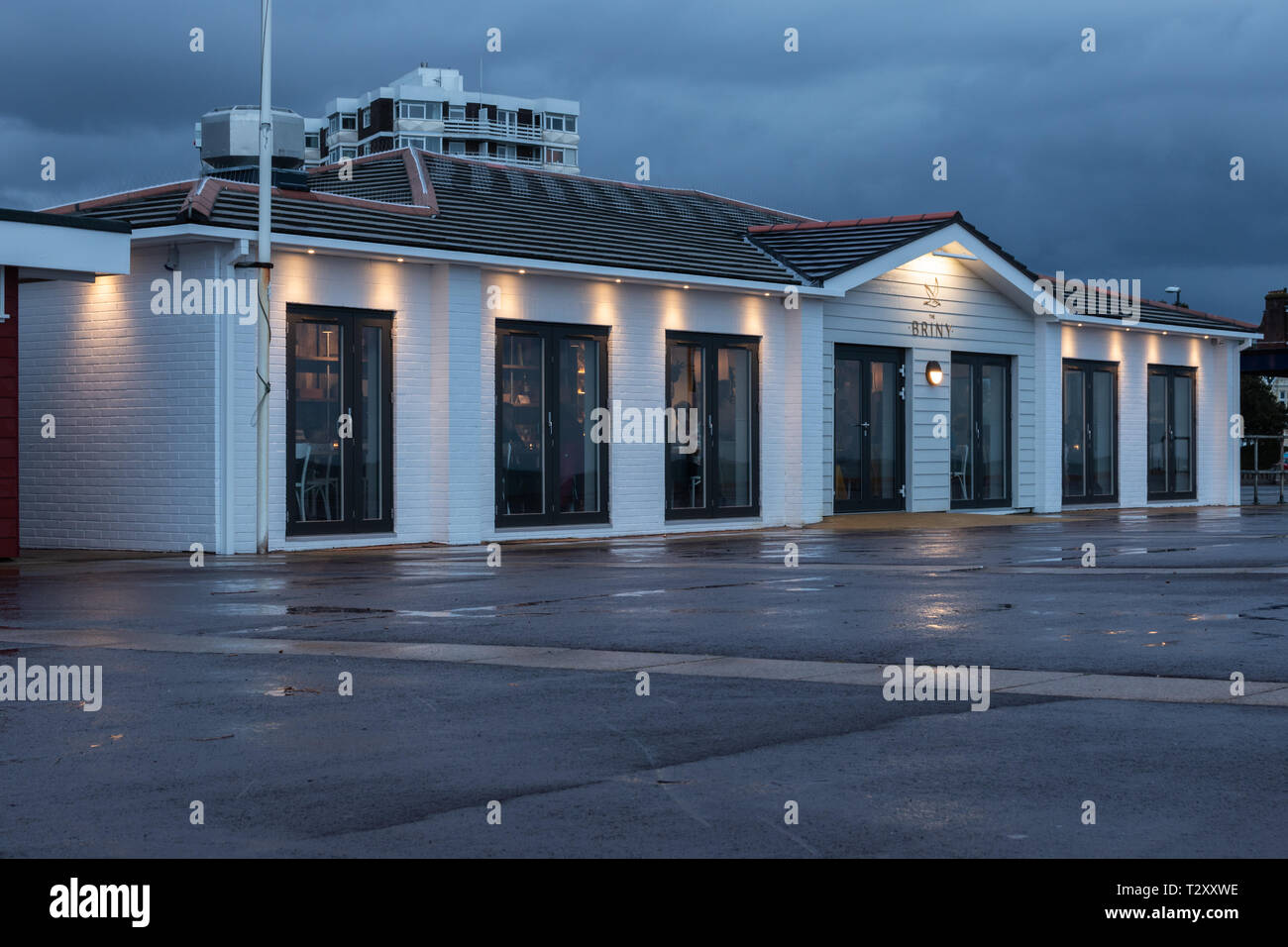 Briny restaurant Clarence esplanade Southsea in the early evening