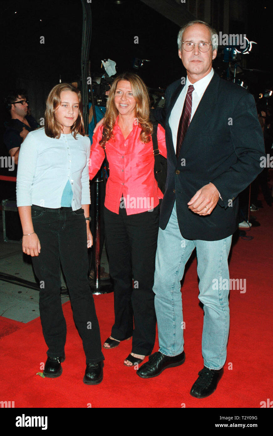 NEW YORK, NY. September 28, 2000: Actor CHEVY CHASE & family at Barbra Streisand's final concert at Madison Square Garden, New York. Picture: Paul Smith/Featureflash Stock Photo