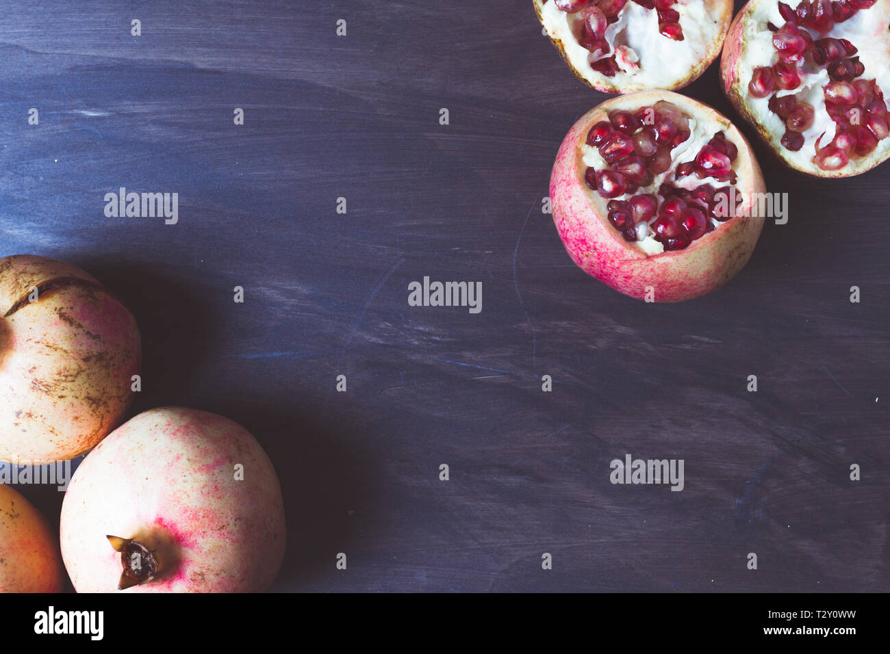 fruit pomegranates for advertising and gastronomic photography Stock Photo
