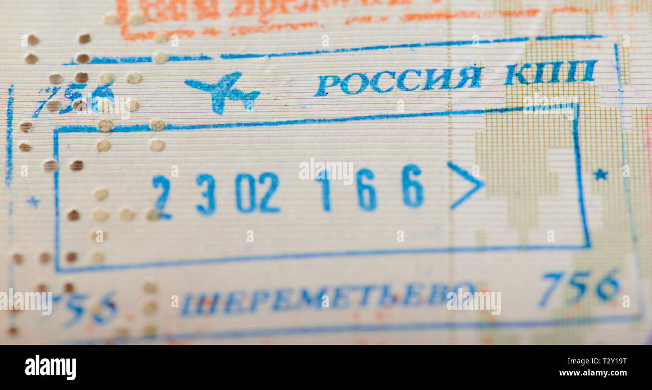 Passport stamp russia hi res stock photography and images Alamy